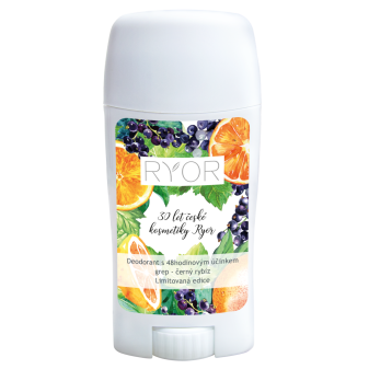 Ryor Deodorant pre ženy so 48-hodinovým účinkom a vôňou grapefruitu a čiernych ríbezlí 50ml