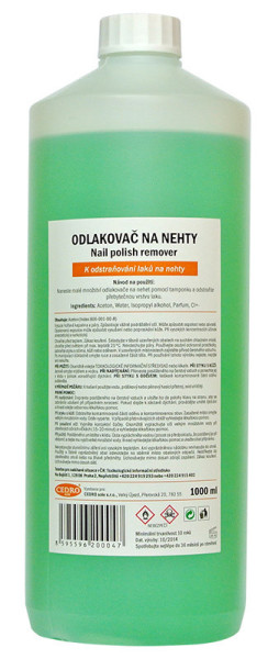 Cedro Odlakovač na nechty 1l zelený