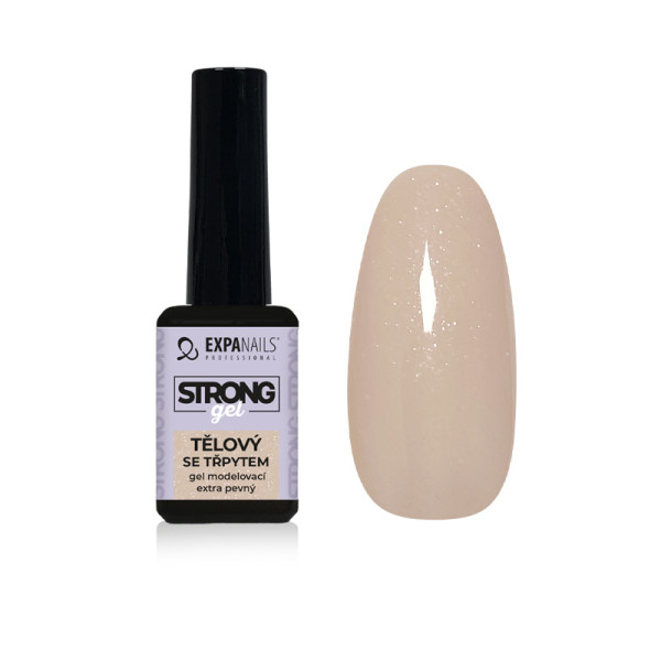 Expa Nails Silný modelovací gél 11ml Telo s trblietkami