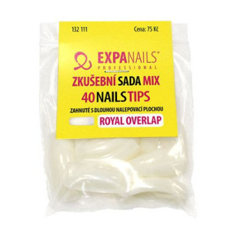 Expa Nails Nechtové tipy Royal Overlap curved Trial set 40ks