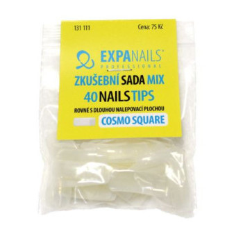 Expa Nails Nechtové tipy Cosmo Square rovné Skúšobná sada 40ks