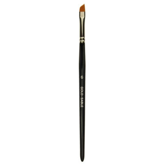 Štetec na gél Čierny gold sable Šikmý