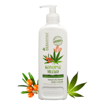 HERBAVERA Konopné telové mlieko 400ml