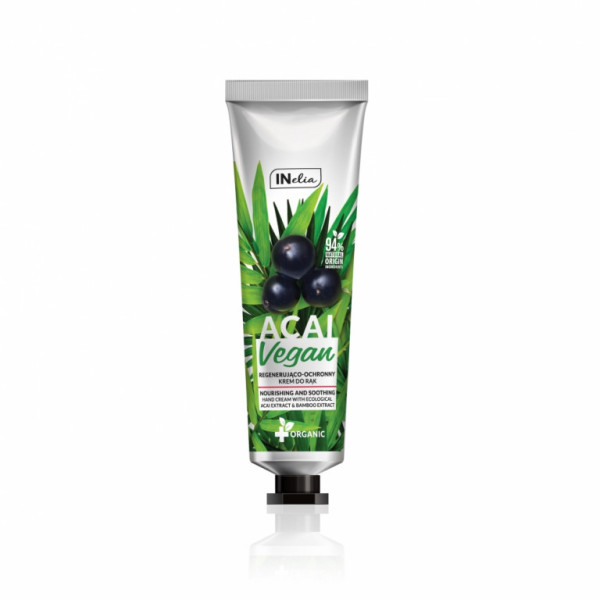 INelia Krém na ruky Regeneračný a ochranný krém Vegan Acai 100ml