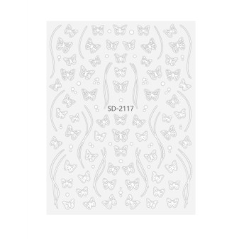 Samolepiace obtlačky Butterfly white SD-2117