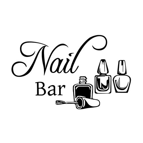 Nálepka na stenu Nail bar 36x57cm