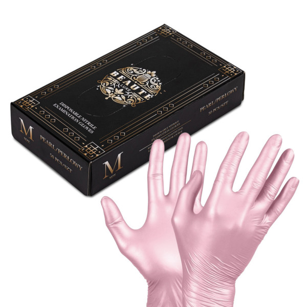 Beauté Luxe Rukavice Nitril pink pearl 50 ks M
