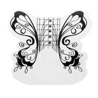 Šablóna na nechty 500ks Stiletto butterfly