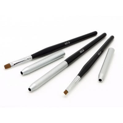 Gélový štetec s uzáverom Black Flat