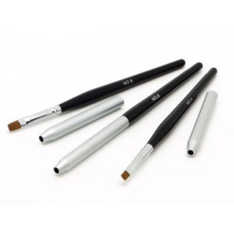 Gélový štetec s uzáverom Black Flat 8
