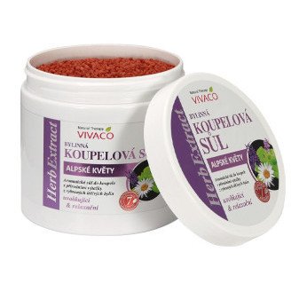 Herb extrakt Kúpeľová soľ Alpské kvety 650g