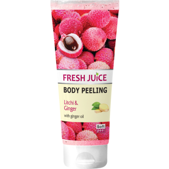 Telový peeling s liči a zázvorom Fresh Juice 200 ml